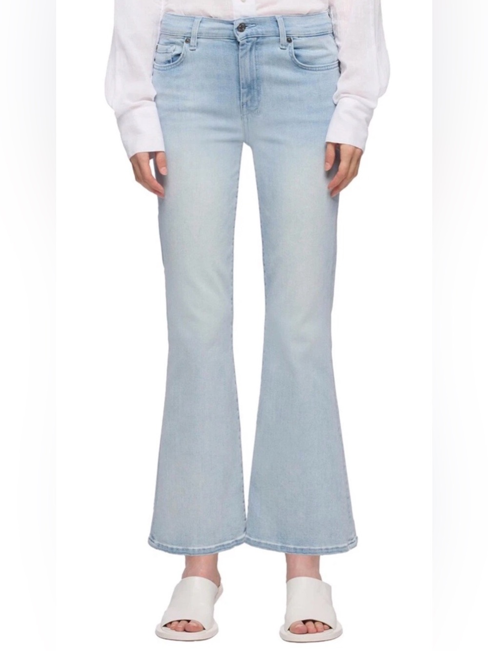 7 For All Mankind Women’s Cropped Dojo Jeans Blue Sz 29 NWT